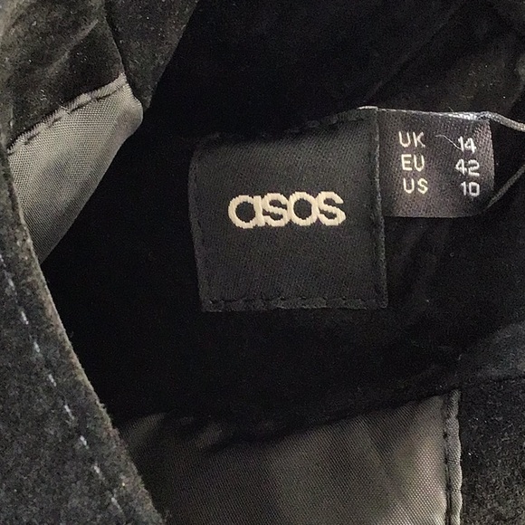 ASOS Black Leather Suede Fringe Top - Picture 8 of 13